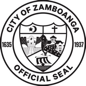 Zamboanga City Official Seal Black and White Logo PNG Vector (EPS) Free Download