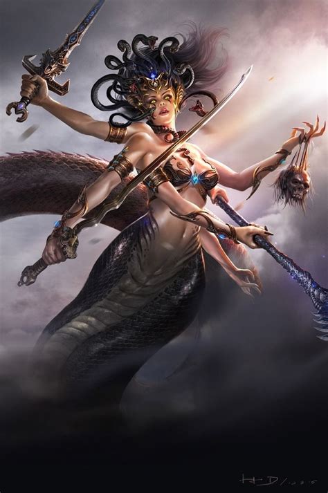 Αποτέλεσμα εικόνας για medusa warrior | Medusa art, Fantasy monster, Character art