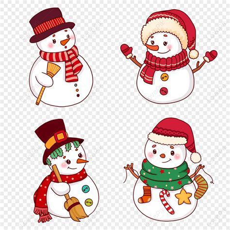 Cartoon Christmas Snowman PNG Images With Transparent Background | Free Download On Lovepik