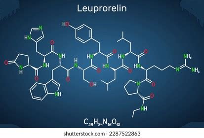 Leuprorelin Leuprolide Molecule Drug Treatment Prostate Stock Vector ...