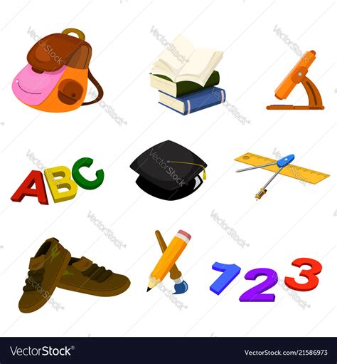 Back to school icons Royalty Free Vector Image