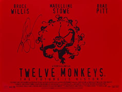 Twelve Monkeys (1995) Poster, British, First British release 1996, Signed by Terry Gilliam ...