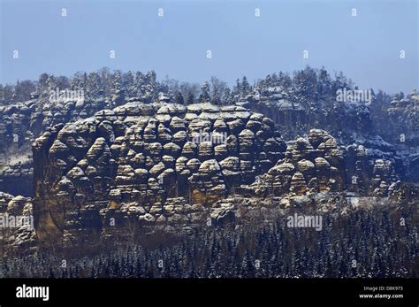 Saxon switzerland winter elbe hi-res stock photography and images - Alamy