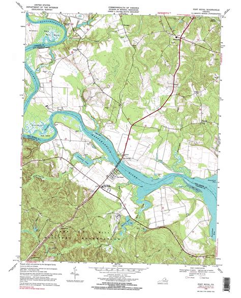 Port Royal topographic map, VA - USGS Topo Quad 38077b2