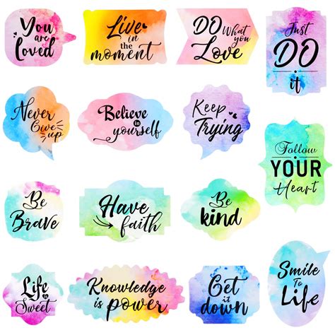 Buy 480 Pieces Motivational Stickers Inspiring Planner Stickers Inspirational Quotes Stickers ...