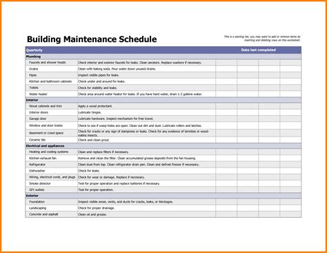 Building Maintenance Checklists – emmamcintyrephotography.com