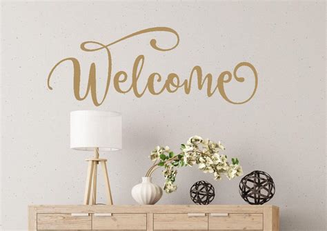 Welcome Wall Decal Welcome Wall Sticker Welcome Vinyl Decal - Etsy