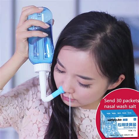 300ml Nasal Wash Neti Pot Nose Cleaner Bottle Nasal Irrigator Nasal ...