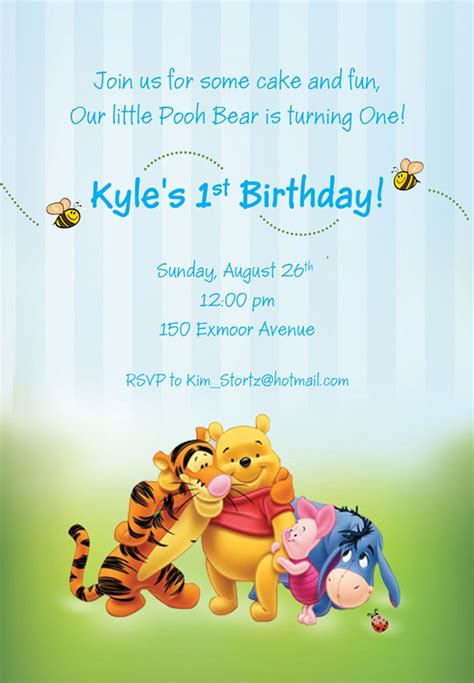 Winnie the Pooh Birthday Invitation - Etsy