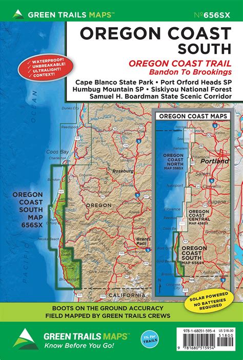 Oregon Coast South, OR No. 656SX: Green Trails Maps — Books