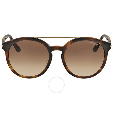 Vogue Brown Gradient Round Sunglasses 5133SF-W65613-55 8053672725308 ...