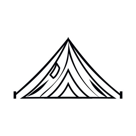 Tent icon, outline style 14575679 Vector Art at Vecteezy