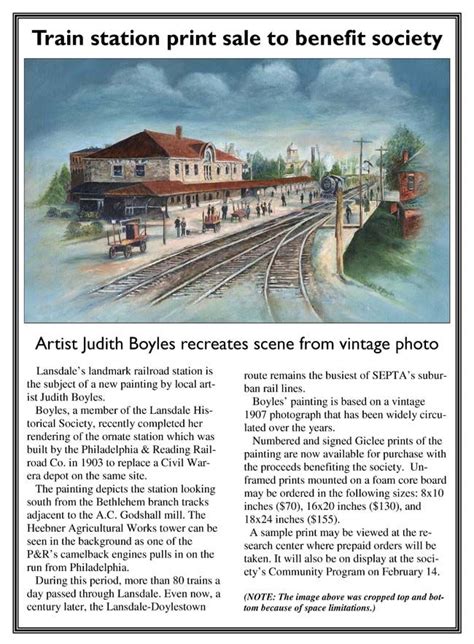 Lansdale Train Station | Lansdale, Historical society, Local art