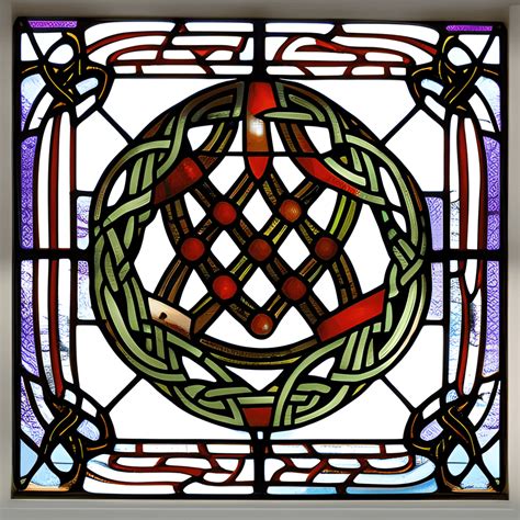 Celtic Stained Glass Window · Creative Fabrica