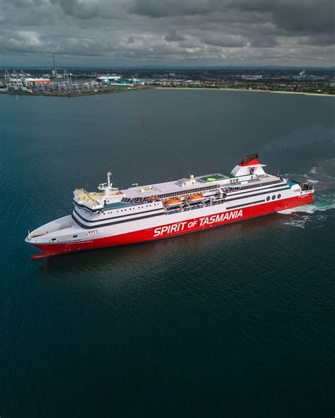 White and Red Spirit of Tasmania Cruise Ship on Body of Water · Free ...