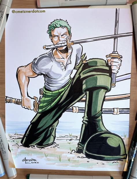 Here’s my drawing of Zoro! : r/OnePiece