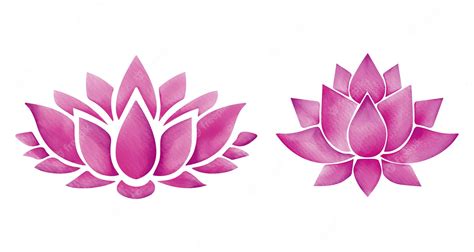 Premium Vector | Watercolor lotus flower vector element in purple shades