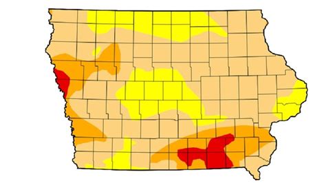 Iowa Drought Map Shows Some Improvement | NewsRadio 1110 KFAB | KFAB Local News