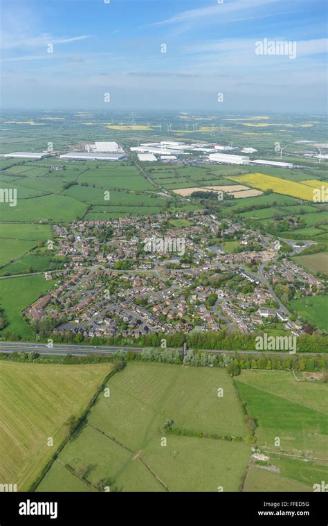 An aerial view of the Northamptonshire village of Kilsby Stock Photo - Alamy