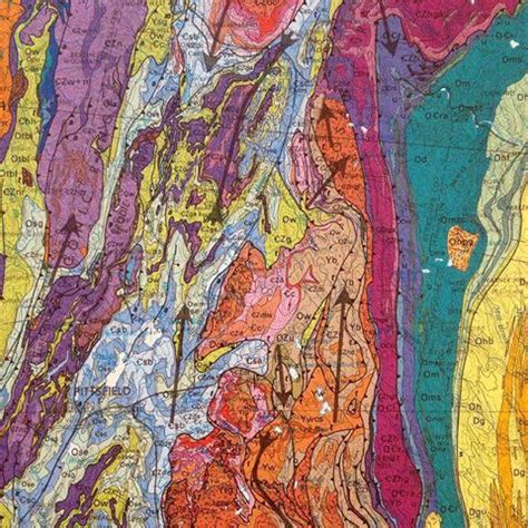 A piece of the gorgeous bedrock geologic map of Massachusetts ...