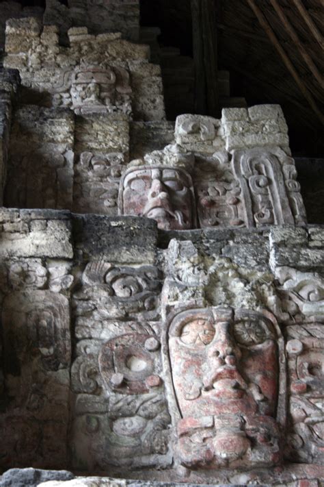 The Right Side of the Temple of the Masks in Kohunlich, Quintana Roo, Mexico | Steve's Genealogy ...