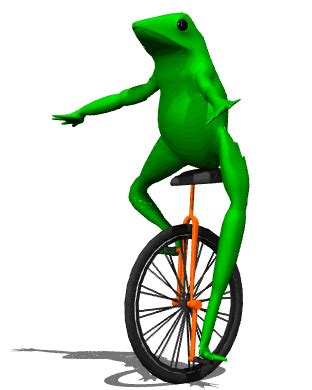 unicycle frog gif | Dat Boi | Know Your Meme