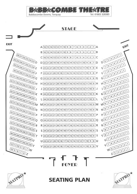 Theatre Seating Plan | Babbacombe Theatre