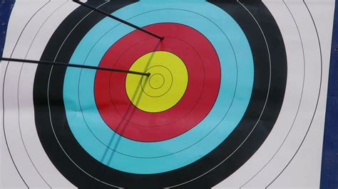 People shooting arrows, bow, archery, people, sport, target, bullseye, bull's-eye. Symbol of ...