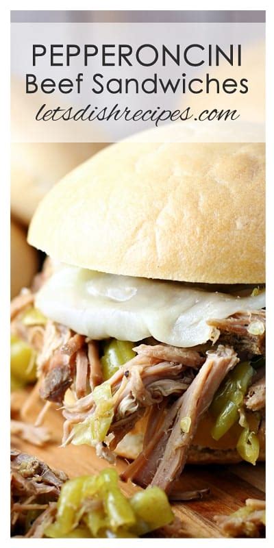 Slow Cooker Pepperoncini Beef Sandwiches | Let's Dish Recipes