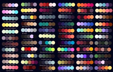 Color Palettes favourites by Love-CaptainADOPTS on DeviantArt