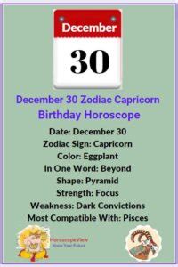 December 30 Zodiac Sign Personality Love & Career