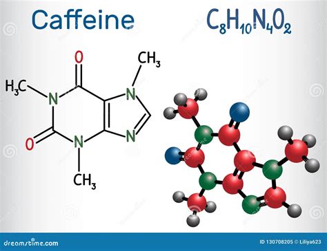 Caffeine Structural Formula Cartoon Vector | CartoonDealer.com #22744389