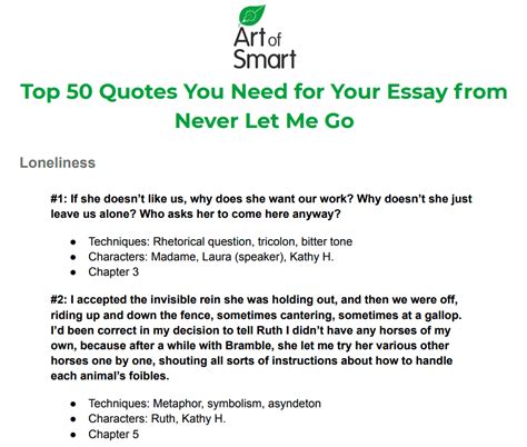 Top 50 Quotes You Need for Your Essay from Never Let Me Go