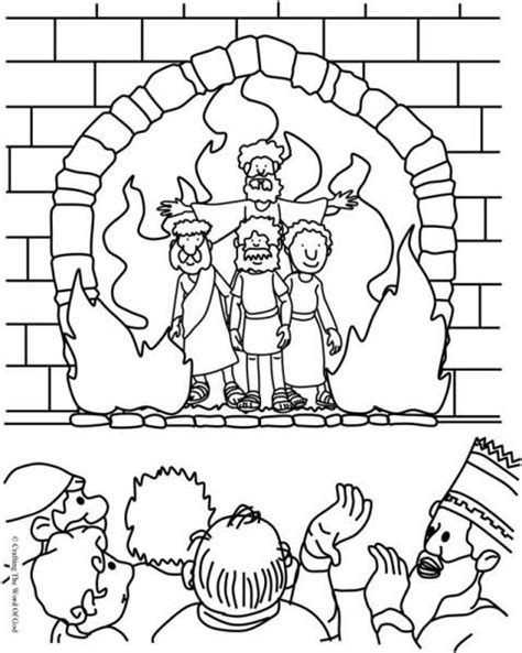 The Fiery Furnace- Coloring Page – Crafting The Word Of God | Fiery furnace, Bible coloring ...