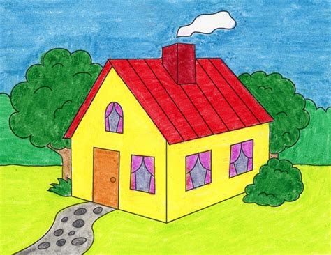 How to Draw a Country House · Art Projects for Kids