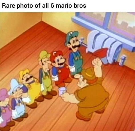 A picture of all 6 Mario bros from the 90’s | Super Mario | Know Your Meme