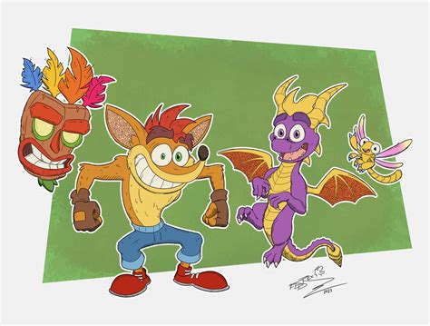 Crash and Spyro by EddRex on DeviantArt