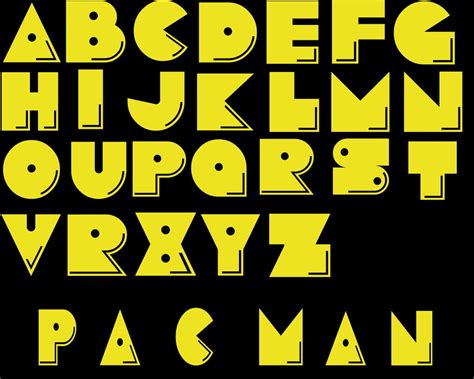 Pacman font svg Arcade game font svg pacman layered svg - Etsy France