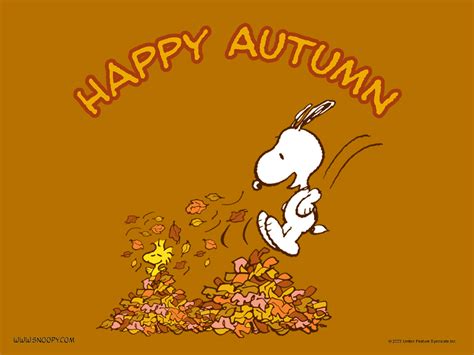 Snoopy happy Autumn - Autumn Wallpaper (25733615) - Fanpop