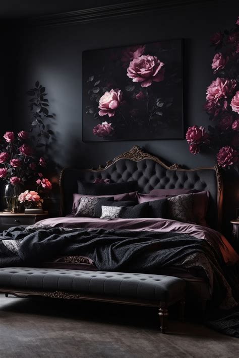 Dark Moody Romantic Bedroom Decorating Ideas - Home Wall Art Decor ...