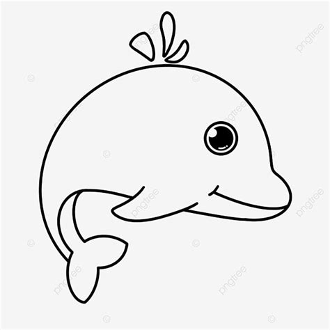 Little Spectacled Whale Clipart Black And White, Whale Drawing, Lip ...