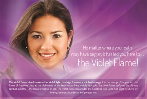 The violet flame, also known as the violet light, is a high frequency ...