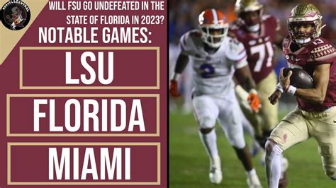 Will FSU Finish 8-0 in the State of Florida for 2023? - YouTube