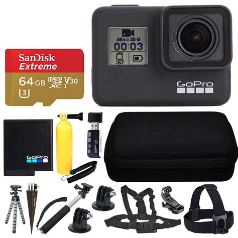 GoPro HERO7 Black Action Camera + SanDisk 64GB Memory Card + Top Value Bundle! - Walmart.com ...