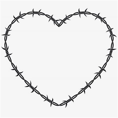 Barbed Wire Heart Clipart Image