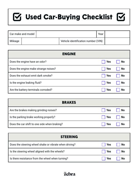 Used Car Buying Checklist - 1 | PDF | Car | Vehicles