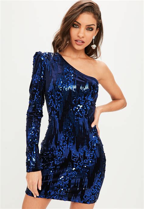 blue sequin mini dress – royal blue sequin dress – Brapp