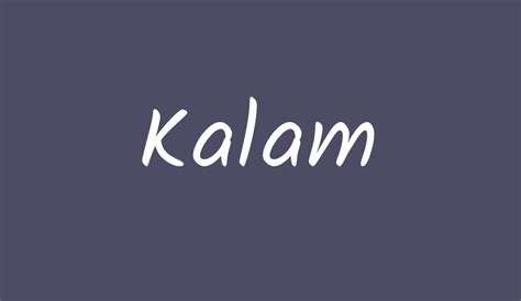 Kalam Font Family font - Font Tr