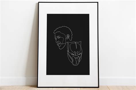 Chadwick Boseman / Black Panther Wall Art, Print, Poster, A4, A3, A2 ...