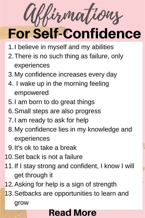 121 Affirmations for confidence to live a better life - Kids n Clicks Affirmations Confidence ...